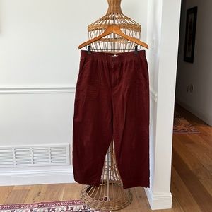 Madewell size Large maroon corduroy pants